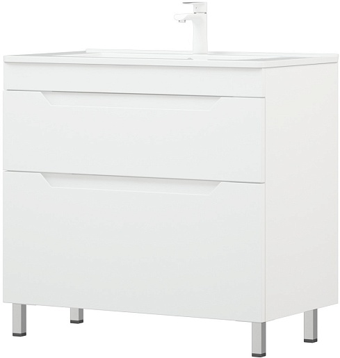 Corozo Тумба с раковиной Юта 85 Z2 белая – картинка-3